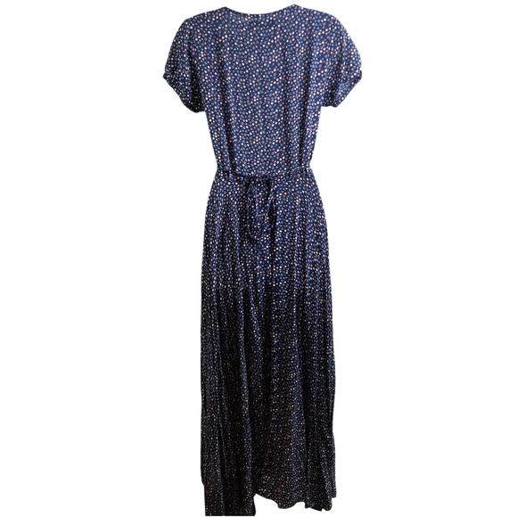 Auguste The‎ Label Blue Ditsy Floral Wrap Maxi Dress Size 4 Cottagecore Boho - Picture 2 of 11